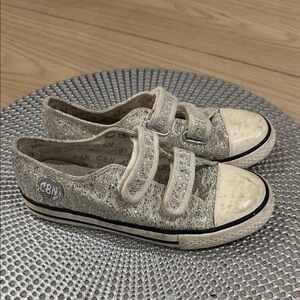 Ciciban Kids Glittery Velcro Silver Sneakers-Size 34